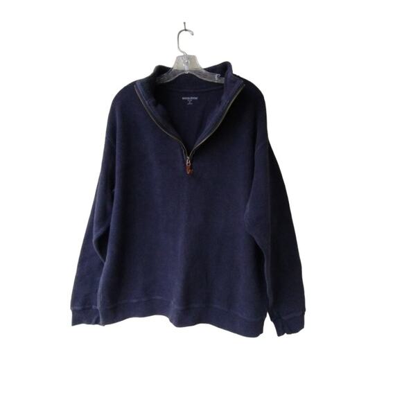 Woolrich Men's 1/4 zip Pullover 100% cotton Sweater - XL - Blue - Made in India - Picture 10 of 10